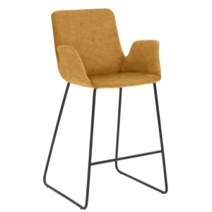 Barstuhl mit Armlehnen Gestell schwarz