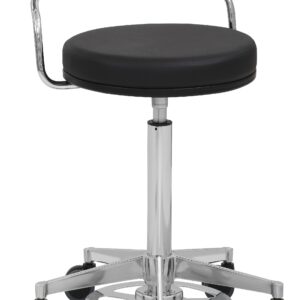 Funktionsdrehhocker mit Fußauslösung und Rückenbügel