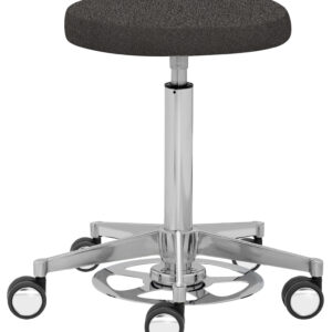 Funktionsdrehhocker mit Fußauslösung und Maxi-Polstersitz