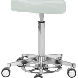 Funktionsdrehhocker mit Fußauslösung und Dreiecks-Sitz