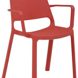 Vielseitiger Outdoor-Stapelstuhl mit Armlehnen