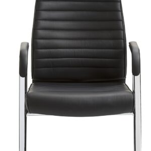 Besucherstuhl / Freischwinger Echtleder